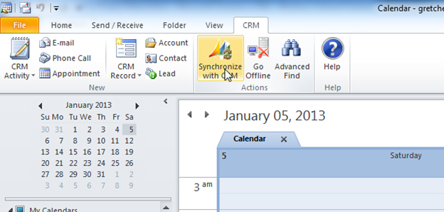 Dynamics CRM Appointments - calendar
