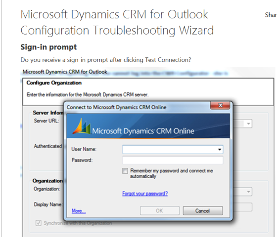 Microsoft Dynamics CRM Troubleshooting Wizard