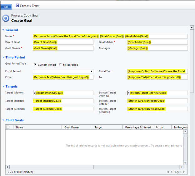 Recreating Goals in CRM 2011 with a Dialog