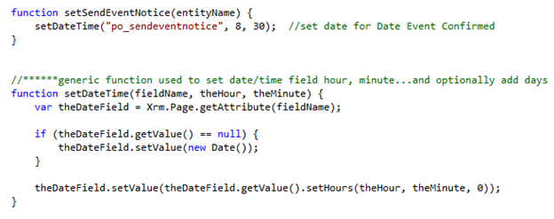 JavaScript for fixing CRM 2011 date and time