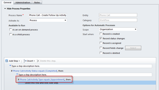 add another check condition for a follow-up activity in CRM 2011