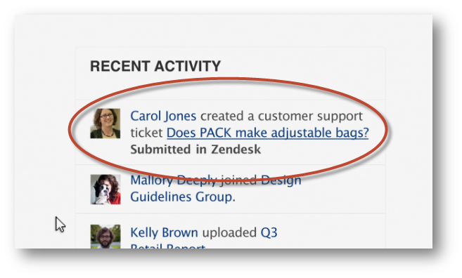CRM and yammer: activity feeds 