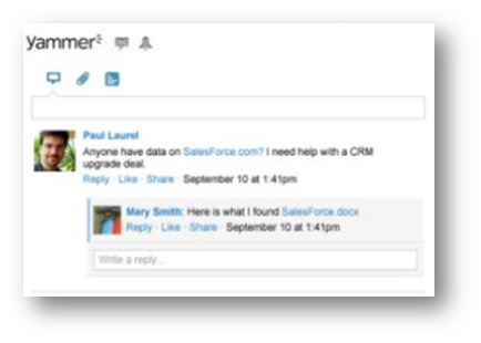 CRM and Yammer