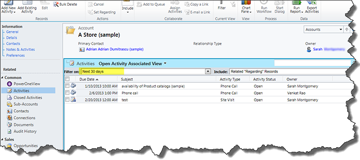 Better Activity Views in Dynamics CRM