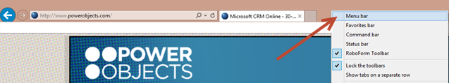 IE 10 and CRM 2011 - Changing Settings