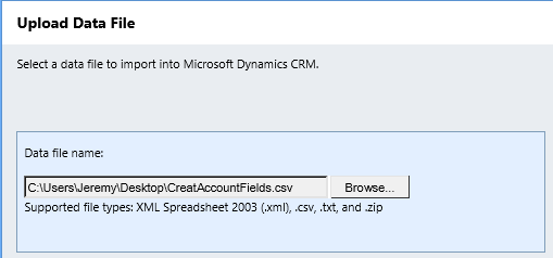 Excel file for import wizard in CRM 2011