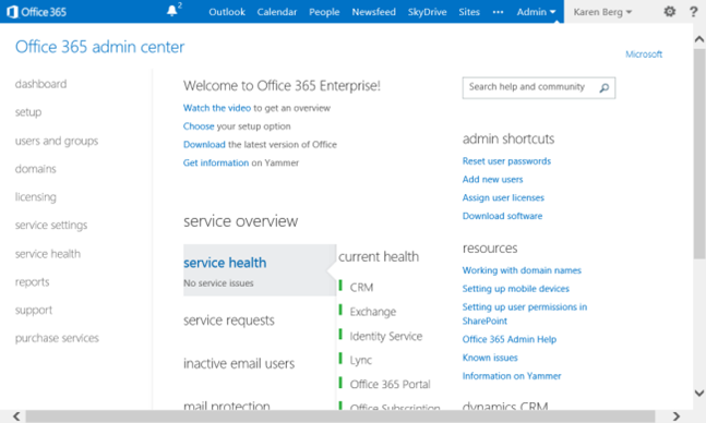 Microsoft Portal Online for Office 365