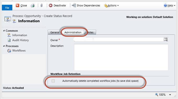automatically delete completed workflow jobs - CRM 2011