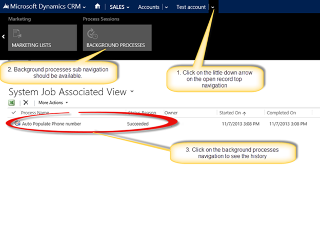 Background Process Navigation in CRM 2013