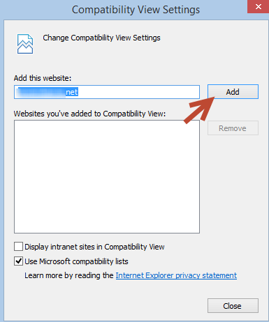 Redirecting to Dynamics CRM Mobile Site in IE 11