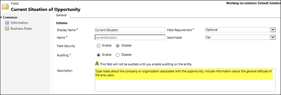 Tool Tips in CRM 2013
