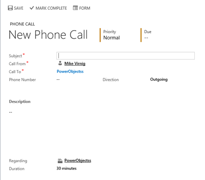 Adding a Contact Quick View Form to the Phone Call Entity in CRM 2013