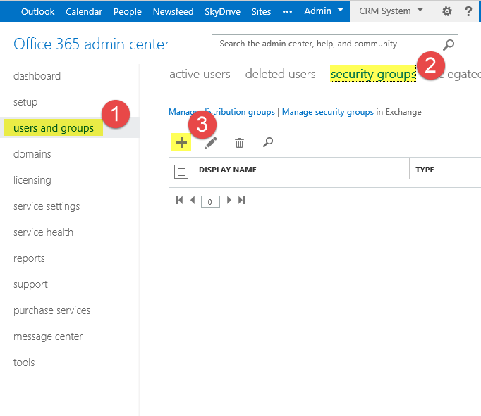 Office 365 Security Groups