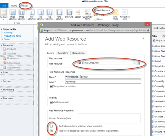 Add Bing Maps to CRM 2013 Entities Quickly and Easily
