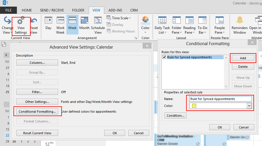 Color Code Your Calendar for Tracked Appointments in Microsoft Dynamics CRM