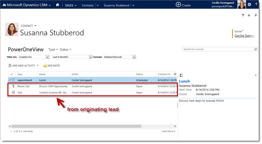 Roll up Activities on Leads That Have Been Converted to Contacts in Dynamics CRM