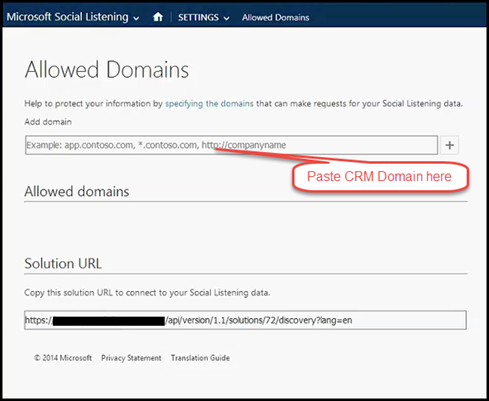 Integrating Microsoft Social Listening with Dynamics CRM 2015 On-Premises