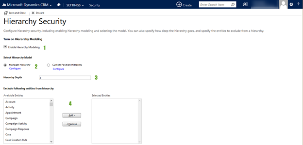 Hierarchical Security Models in Dynamics CRM 2015