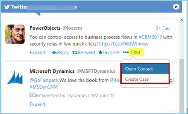 Dynamics CRM Add-on: PowerSocial – Add a Contact or Lead from Social Monitor Board