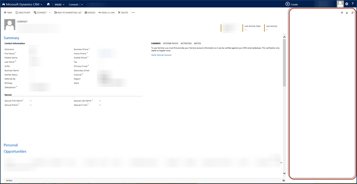 Changing the Form Layout in Dynamics CRM