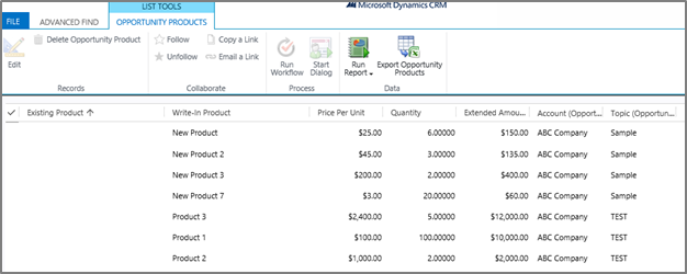 Utilizing Write-in Products on Opportunities and Quotes in Dynamics CRM 