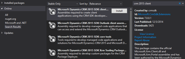 Dynamics CRM and NuGet
