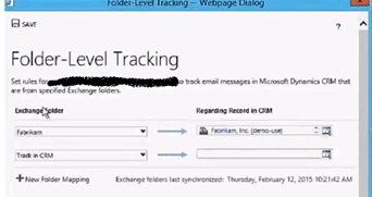 Dynamics CRM Spring Wave Update 1: Folder Level Tracking