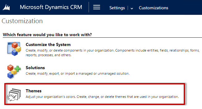 Dynamics CRM Spring Wave Update 1: Theming