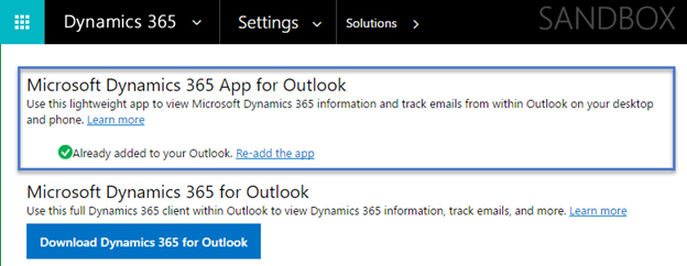 CRM App for Outlook