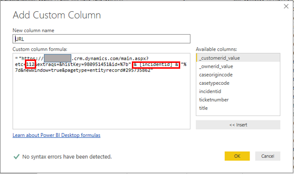 records from Power BI