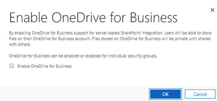 onedrive for business with dynamics 365