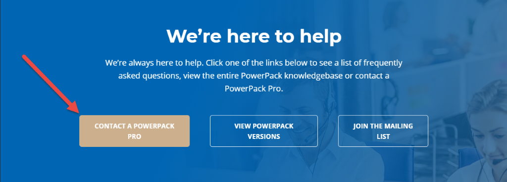 PowerPack Contact Page